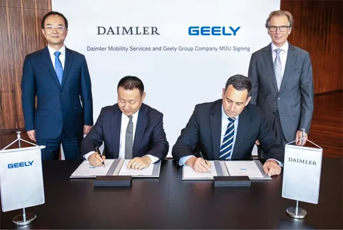Geely Holding Group Purchases Stake in Daimler AG